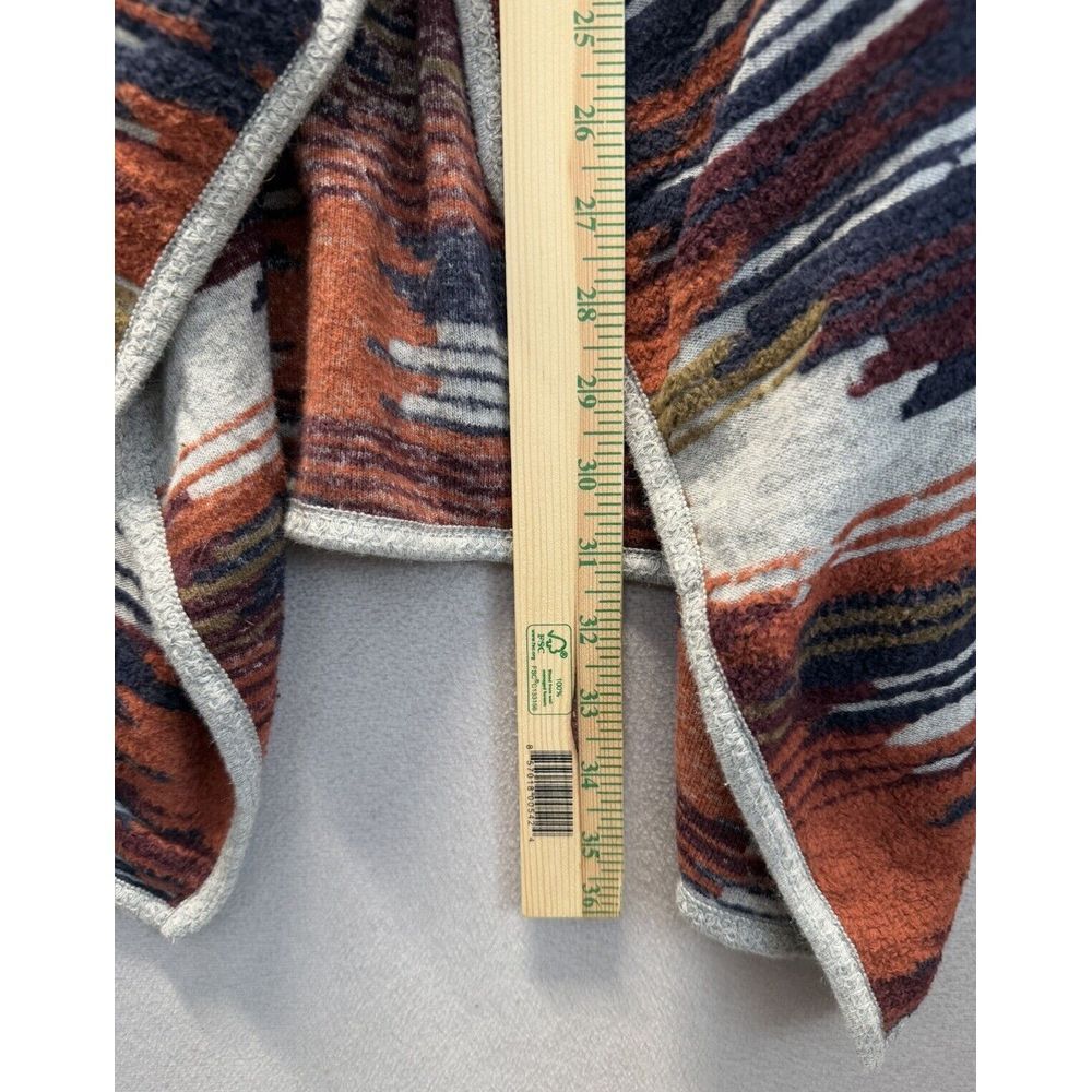Lucky Brand Aztec Southwestern Cardigan Sweater Women's Sz L Flyaway Open‎ Front - Picture 7 of 8